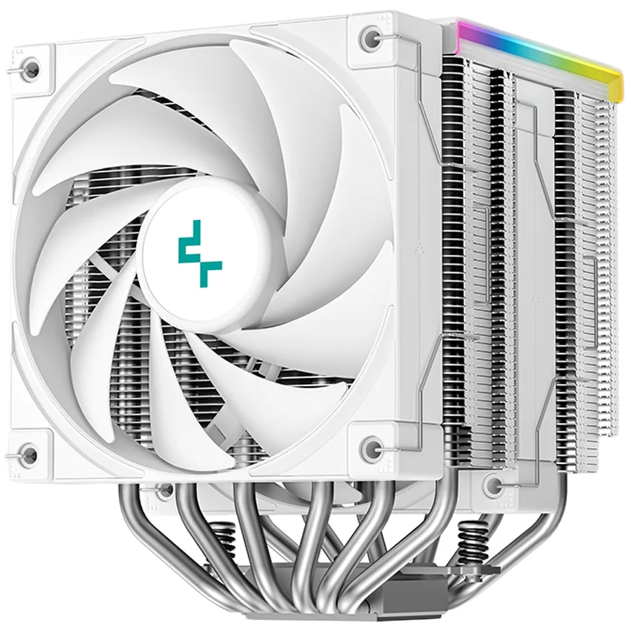 Охладител за процесор Охладител DeepCool AK620 DIGITAL SE WH, CPU Air Cooler, 2x120mm PWM Fans, 6 Heatpipes, White, LGA2066/2011-v3/2011/1851/1700/1200/115x, AMD AM5/AM4, 129x138x161 mm(LxWxH), R-AK620-WHADMN-GJD, 3Y - Image 44
