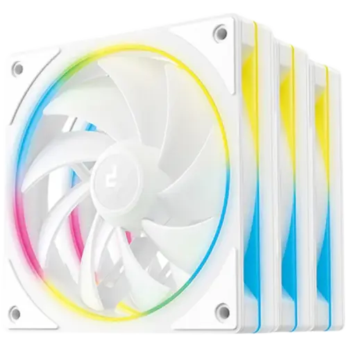 Вентилатор DeepCool FL12 SE 3IN1 WH 3x120mm ARGB Fans 8-pin Cable PWM Fluid Dynamic Bearing PBT 3 pack ARGB Halo White R