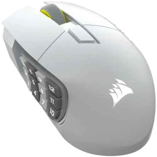 Геймърска мишка CORSAIR SCIMITAR ELITE WIRELESS SE Gaming Mouse Wireless White 33000 DPI