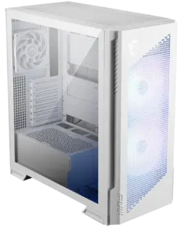 Кутия за компютър MSI MPG VELOX 300R AIRFLOW PZ WHITE Mid-Tower E_ATX/ATX(Back-connect supported)/M-ATX/ITX 2x USB 3.2 1