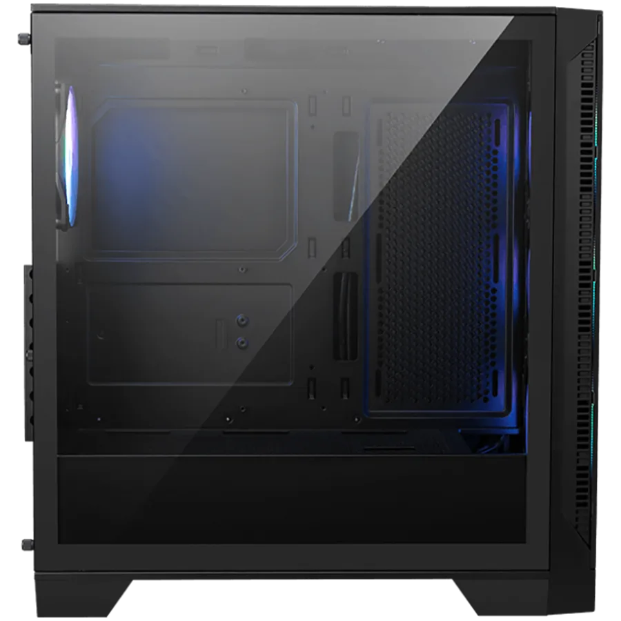 Кутия за компютър MSI MAG FORGE 321R AIRFLOW, Mid-Tower, ATX/M-ATX/ITX, 2x USB 3.2, 1x USB 3.2 Gen 2x2 Type-C, 1x Audio/Mic, LED Button, ARGB Hub, 4x 120mm ARGB Fans, Mesh Panel, Tempered Glass, Black - Image 54