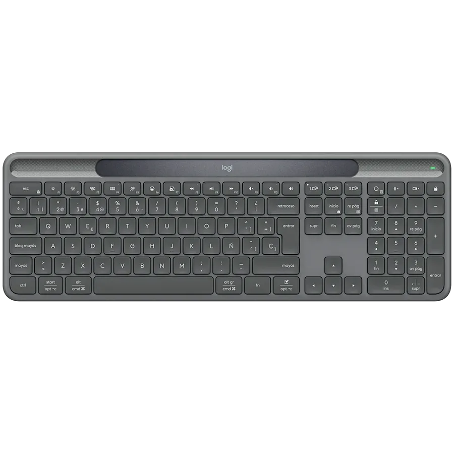 Клавиатура LOGITECH Slim Solar+ for Business - GRAPHITE - US INTL - 2.4GHZ/BT - INTNL-973 -