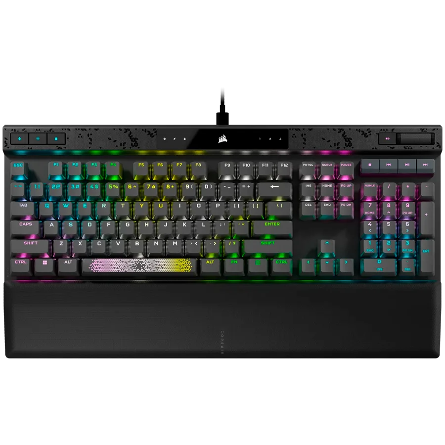 Геймърска клавиатура CORSAIR K70 MAX RGB Magnetic-Mechanical Backlit RGB LED MGX Black PBT