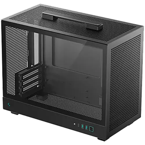 Кутия за компютър DeepCool CH160 PLUS Mini Tower Mini-ITX/Micro-ATX 2xUSB3.0 1xType-C Gen 2 1xAudio/Mic Mesh Panel Black
