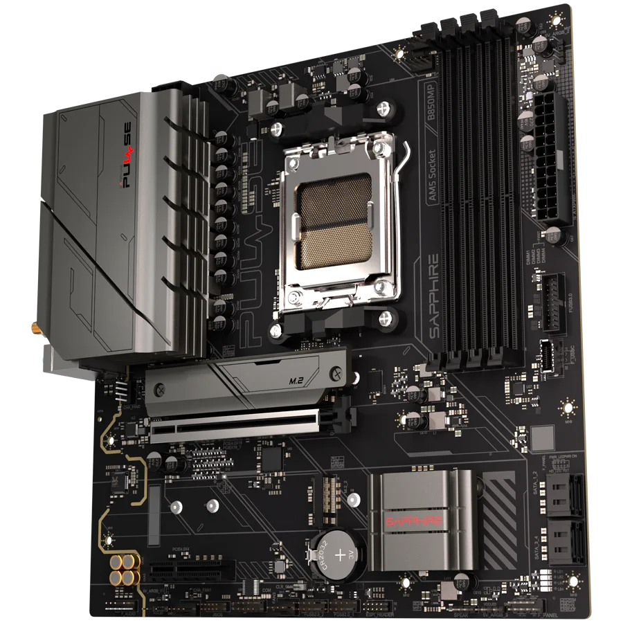 Дънна платка SAPPHIRE AMD B850M AM5 PULSE Ryzen R9/R7/R5, 4x DDR5 7600MHz, PCIE 5, 1x M.2 Gen5, 1x M.2 Gen4, LAN 2.5 Gbps, WIFI6, USB, MATX - Image 8