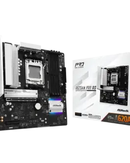 Дънна платка ASROCK MB Desktop A620AM Pro RS AM5 4x DDR5 1x PCIe 4.0 x16 1x PCIe 3.0 x16 2x Hyper M.2(PCIe Gen4x4) 1x Ul