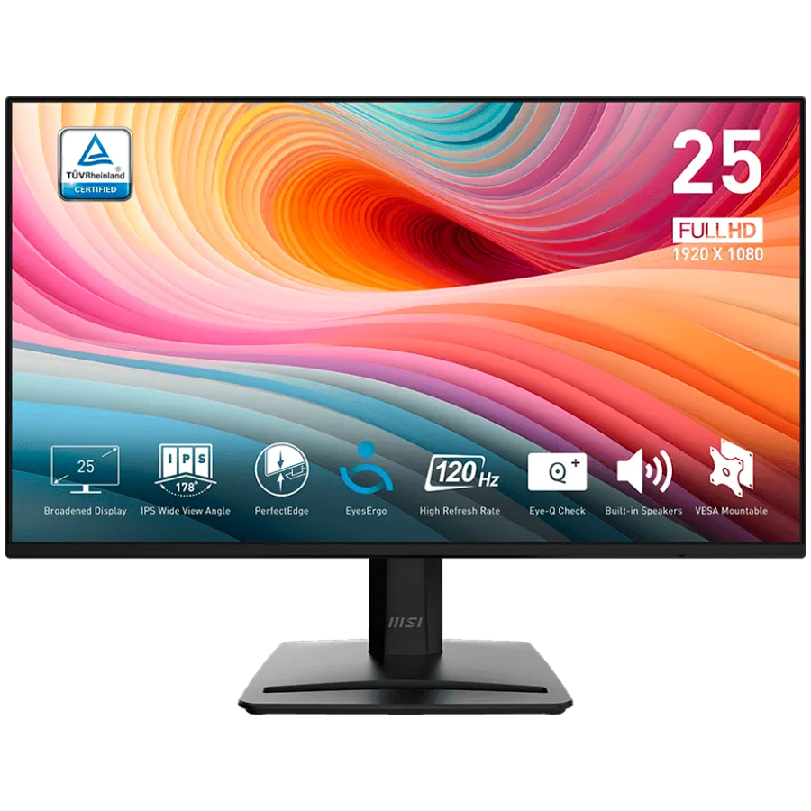 Монитор MSI PRO MP252 E2 Professional Business Monitor 24.5" 120Hz FHD (1920x1080) 16:9 IPS Anti-glare 1ms/4ms 300nits 1