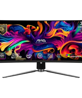Монитор MSI MAG 341CQP QD-OLED Curved Gaming Monitor 34" 175Hz UWQHD (3440x1440) 21:9 QD-OLED 1800R 0.03ms 250nits 15000