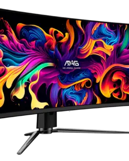 Alternative view of Монитор MSI MAG 341CQP QD-OLED Curved Gaming Monitor, 34" 175Hz, UWQHD (3440x1440) 21:9, QD-OLED, 1800R, 0.03ms, 250nits, 1500000:1, 178/178, AMD FreeSync Premium Pro, Adjustable Stand, 1x DP, 2x HDMI, 1x Type-C, 1x Headphone out, USB Hub, 3Y