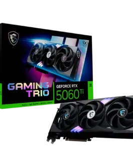 Видео карта MSI Video Card NVIDIA GeForce RTX 5060 Ti 16G GAMING TRIO OC 16GB GDDR7 128-bit 2662 MHz Boost 4608 CUDA Cor
