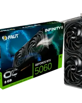 Видео карта PALIT GeForce RTX 5060 Infinity 2 OC 8GB GDDR7 128 bit 1x HDMI 2.1b 3x DP 2.1b 2 Fan 1x 8-pin pwr connector