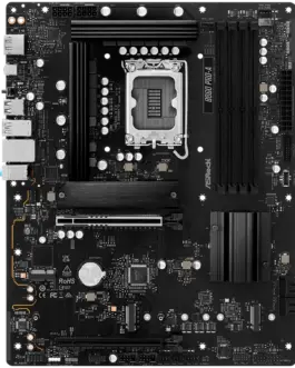 Alternative view of Дънна платка ASROCK MB Desktop B860 PRO-A, S.1851, 4x DDR5, 1x PCIe 5.0 x16, 1x PCIe 4.0 x4, 1x Blazing M.2, 2x Hyper M.2, 4x SATA3, 2x USB-C, 8x USB 3.2, 6x USB 2.0, 1x HDMI, 1x DP, 1x RJ-45 2.5 GB Lan, ATX, 90-MXBRN0-A0UAYZ