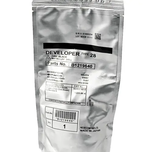 ДЕВЕЛОПЕР ЗА RICOH AFICIO 2015/2016/2018/2020/MP 1500/1600L/2000LN - TYPE 28 - Black - PN B1219645 / B1219640 /