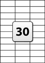 УНИВЕРСАЛНИ ЕТИКЕТИ - 700 mm x 297 mm - 30 броя на лист - 100 листа - PN BR3489 - OUTLET -