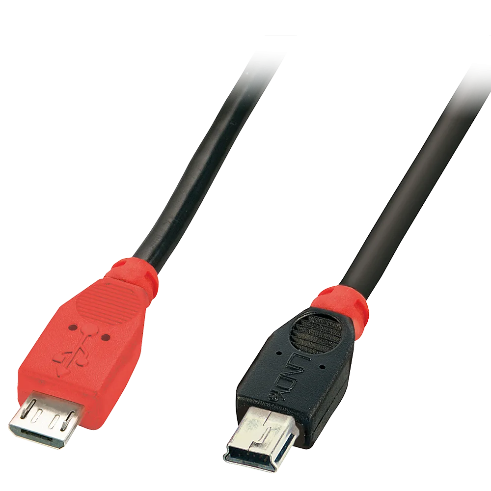 КАБЕЛ USB LINDY - mini USB-B to micro USB-B - 20 m - Black - PN 31719