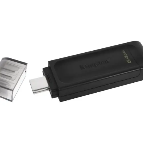 ФЛАШ ПАМЕТ Kingston USB flash drive DataTraveler 70 – USB 3.2 Gen 1 – 64 GB – Black – PN