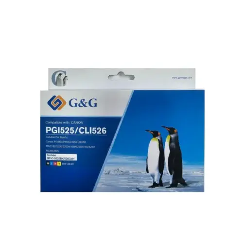 КОМПЛЕКТ 4 ГЛАВИ CANON PIXMA iP 4850/MG5150/5250/6150/8150 - Multi Packink tank With Chip - PGI-525PGBK/CLI-526C/CLI-526