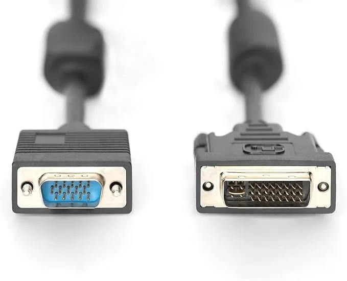 КАБЕЛ DIGITUS - DVI-I 24+5 to DSUB 15 pin - 2,0 m - Black - PN AK-320300-020-S - Image 200