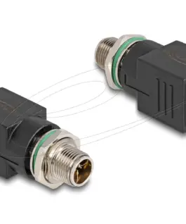 Адаптер Delock X-coded 8 pin мъжко към RJ45 jack straight