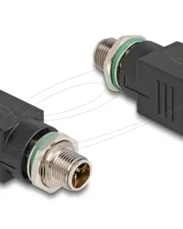 Адаптер Delock X-coded 8 pin мъжко към  RJ45 jack straight