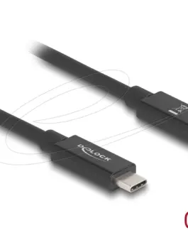 Alternative view of Delock Кабел E-Marker USB-C, 80 Gbps, 16K 60 Hz, PD 3.1 240 W, 0.5 m, черен