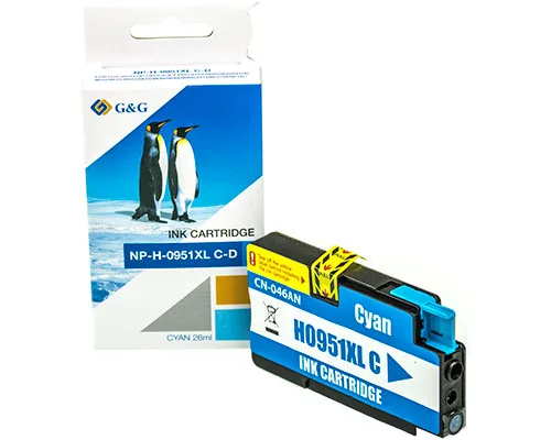 ГЛАВА ЗА HP Officejet Pro 8100/8600 series - HIGH CAPACITY - Cyan - /951XL/ - CN046AE - PN NP-H-0951XLC -