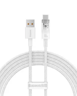 Кабел Baseus Explorer USB към USB-C 100W 2м CATS010502 - бял