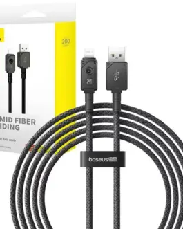 Кабел Baseus Unbreakable Series USB към Lightning 2.4A 2м P10355802111-01 - черен