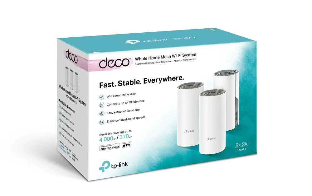 Безжична Mesh Wi-fi система TP-Link Deco E4 AC1200 (3-pack) - Image 152