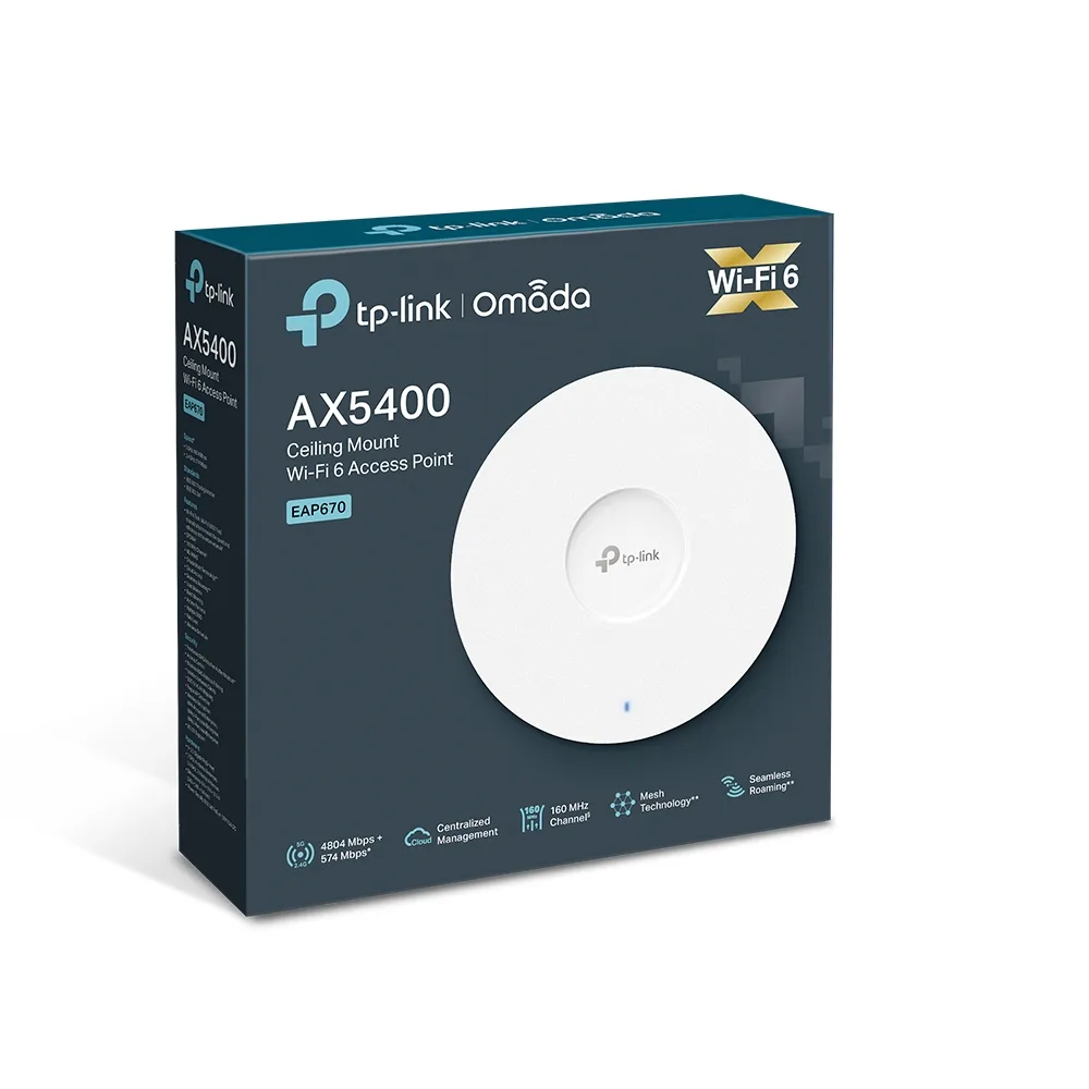 Точка за достъп TP-Link Omada EAP670 AX5400 Ceiling Mount WiFi 6 - Image 77