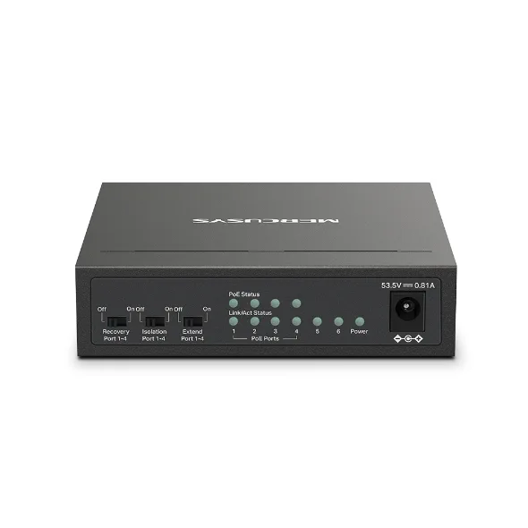 6-портов настолен комутатор Mercusys MS106LP 10/100 Mbps със 4 PoE+ порта - Image 63