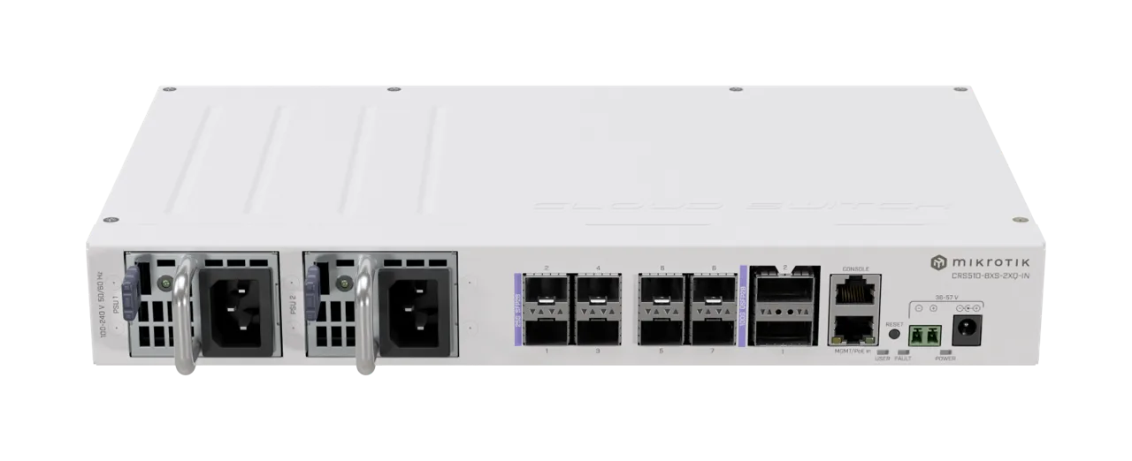 Комутатор MikroTik CRS510-8XS-2XQ-IN 2x 100 Gigabit QSFP28 порта, 8x 25 Gigabit SFP28 порта - Image 148