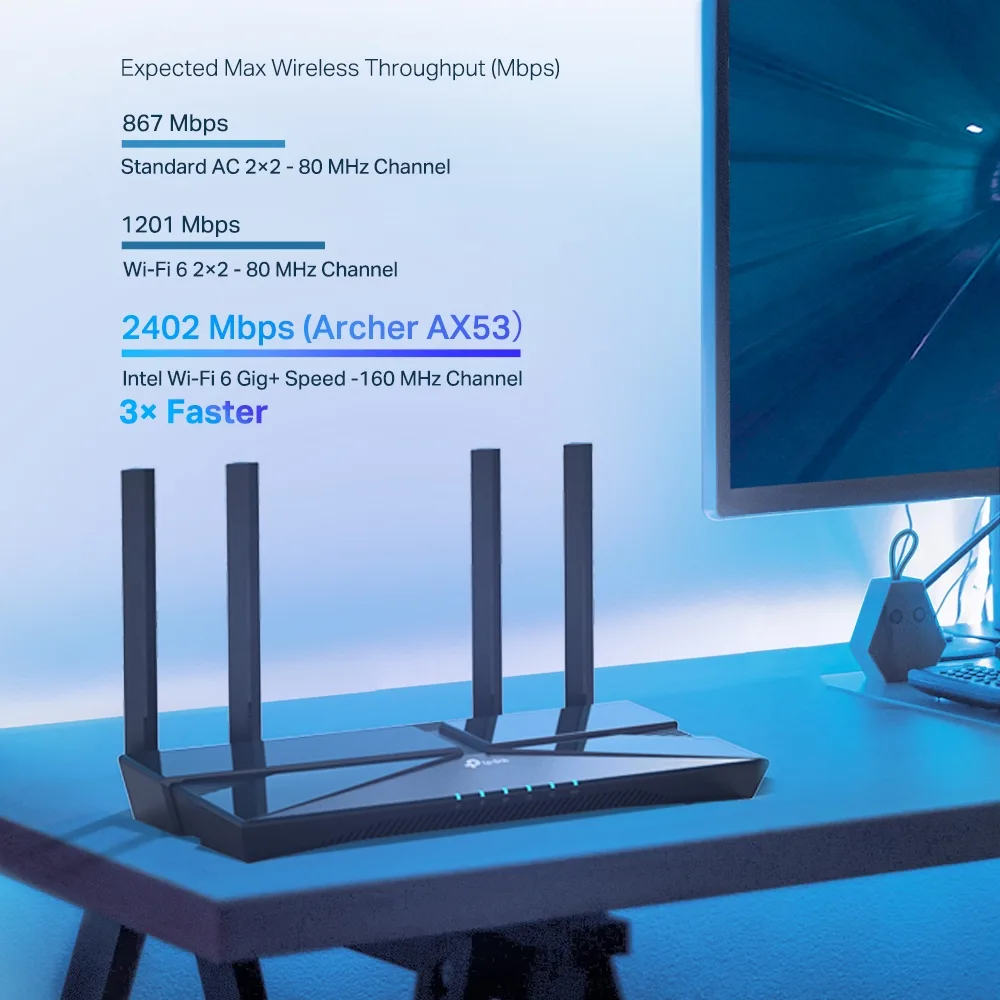 2-лентов Gigabit Wi-Fi 6 рутер TP-Link Archer AX53 AX3000 - Image 9
