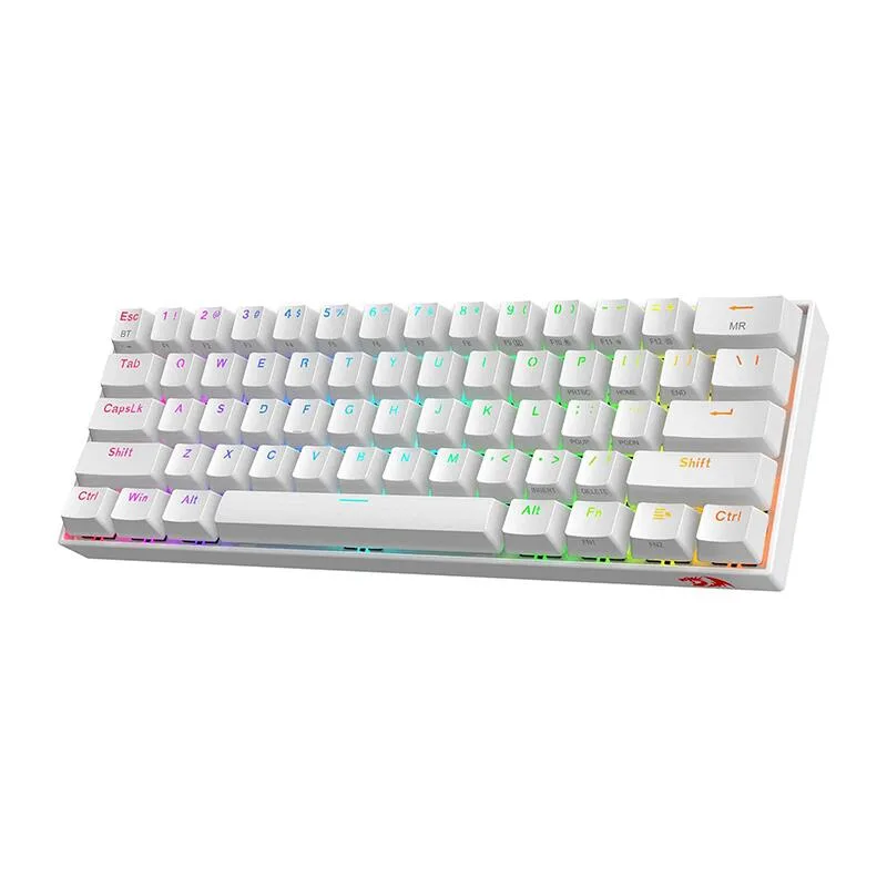 Bluetooth/USB Type-C механична RGB клавиатура Redragon Draconic PRO RGB K530W-RGB-PRO_BR Brown Switch - бяла - Image 3