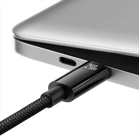 Кабел Baseus Tungsten Gold 240W USB-C към USB-C 2м CAWJ040101 - черен - Image 4