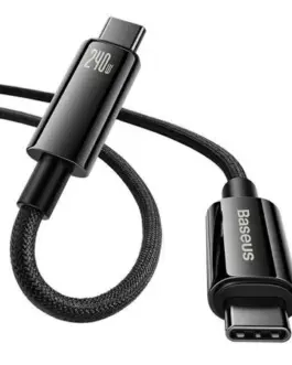 Alternative view of Кабел Baseus Tungsten Gold 240W USB-C към USB-C 2м CAWJ040101 - черен