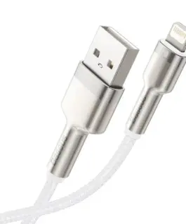 Alternative view of Кабел Baseus Cafule Metal Series USB-A към Lightning, 2м CALJK-B02 - бял