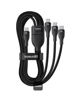 Alternative view of Кабел Baseus Flash Series Type-C към 3x USB-C, 100W, 1.5м P10377503111-00 - черен