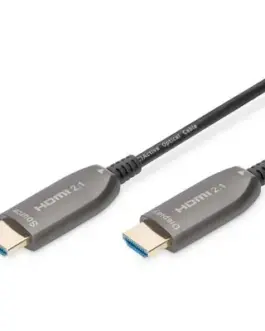 HDMI кабел Digitus AOC Hybrid Glasfaser AK-330126-150-S - 15 м - черен