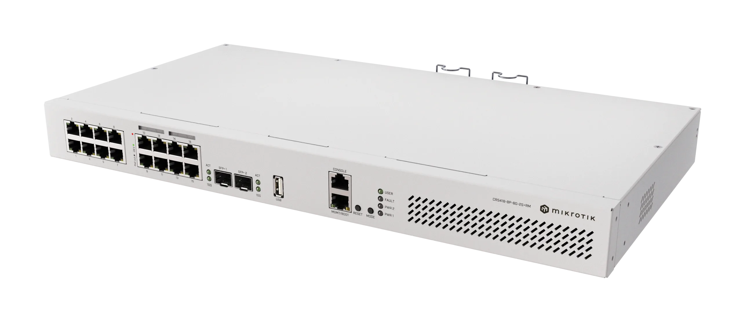 19-портов Gigabit комутатор MikroTik CRS418-8P-8G-2S+RM - Image 12