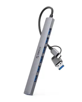 Докинг станция Orico YSA2-U3 USB-A/USB-C Hub 1x USB-A 3.0 + 6x USB-A 2.0 - Сив