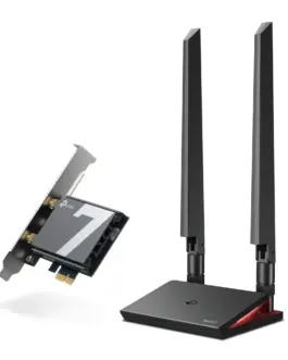 3-лентов Bluetooth 5.4 Wi-Fi 7 PCIe адаптер TP-Link Archer TBE550E BE9300