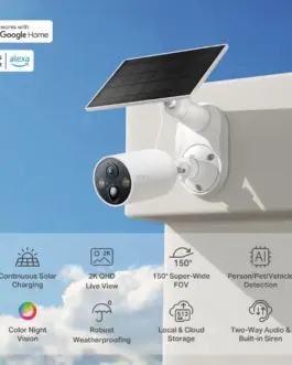 Alternative view of Комплект интелигентна безжична охранителна камера със слънчев панел TP-Link Tapo C425 KIT