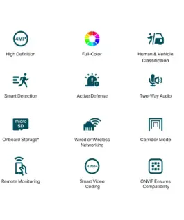 Alternative view of 4MP пълноцветна куполна мрежова камера TP-Link VIGI C440-W(4mm)