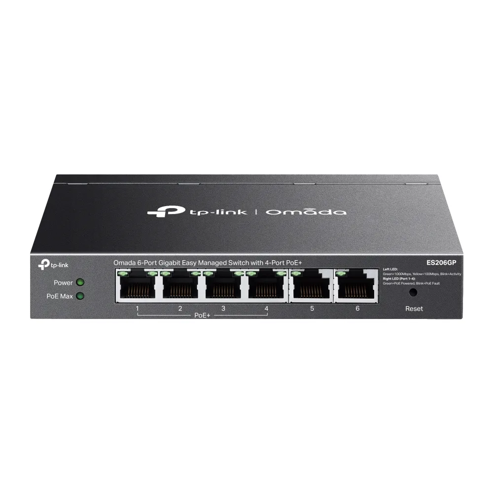 6-портов гигабитов управляем настолен комутатор TP-Link Omada ES206GP с 4-порта PoE+ - Image 40