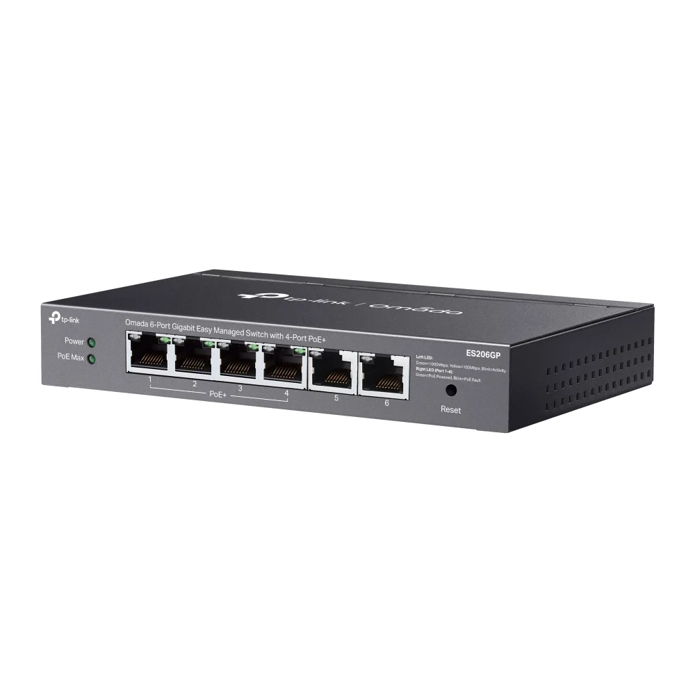 6-портов гигабитов управляем настолен комутатор TP-Link Omada ES206GP с 4-порта PoE+ - Image 50