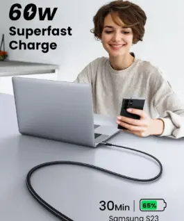 Alternative view of Кабел Ugreen US567 15373 USB-C към USB-C, 60W, 1м