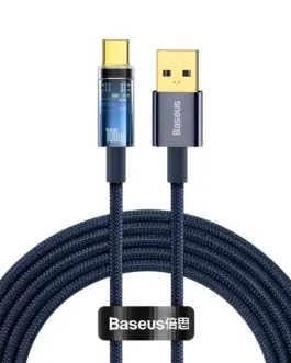 Alternative view of Кабел Baseus CATS000303 USB към USB Type C 100W 2м - син