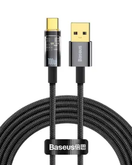 Кабел Baseus CATS000301 USB към USB Type C 100W 2м - черен