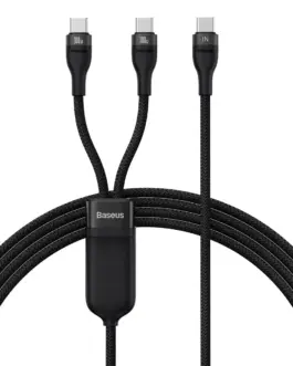 Кабел Baseus Flash Series Ⅱ Fast Charging 2 в 1 USB-C - 2xUSB-C 100W 1.5м CASS060001 -